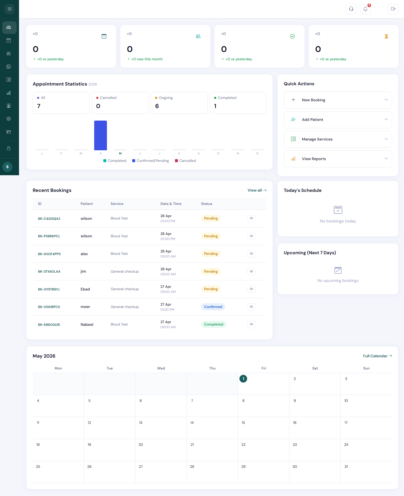 Doctor using clinic management software